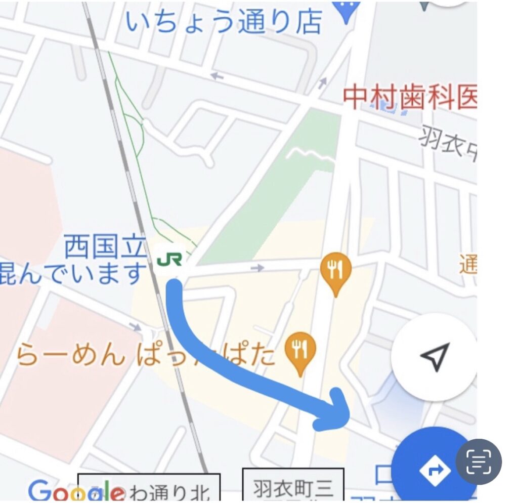 立川市 西国立 メープルミュージック 教室位置案内